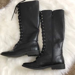 Knee High Combat Boots